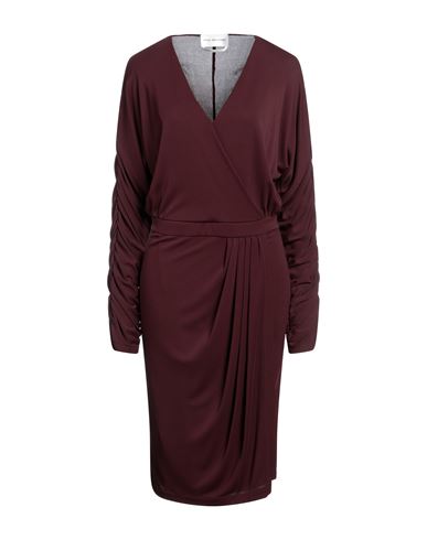 Anna Molinari Blumarine Woman Midi Dress Deep Purple Size 8 Acetate, Polyamide