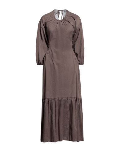 Dixie Woman Long Dress Dark Brown Size M Cotton