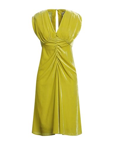 Anna Molinari Blumarine Woman Midi Dress Acid Green Size 10 Viscose, Polyamide
