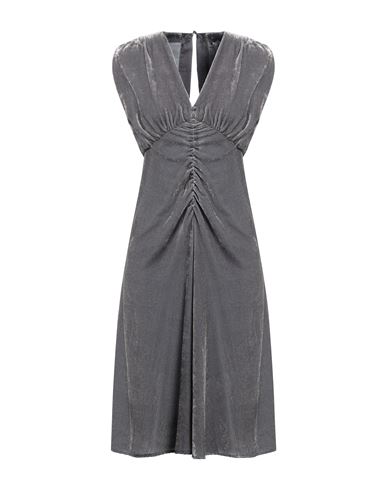 Anna Molinari Blumarine Woman Midi Dress Grey Size 8 Viscose, Polyamide
