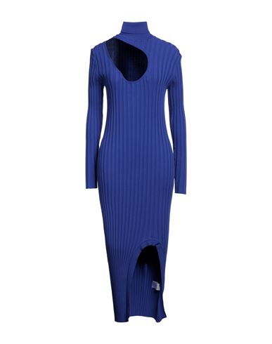 Simona Corsellini Woman Midi Dress Blue Size 8 Viscose, Polyester