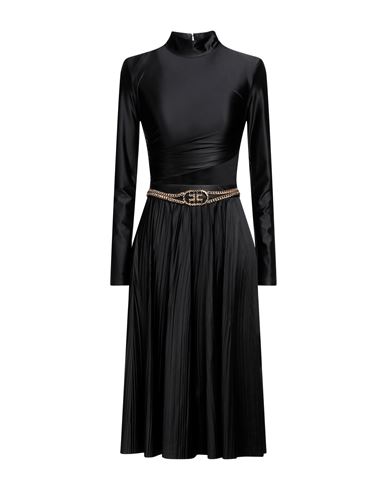 Elisabetta Franchi Woman Midi Dress Black Size 6 Polyamide, Elastane, Metal