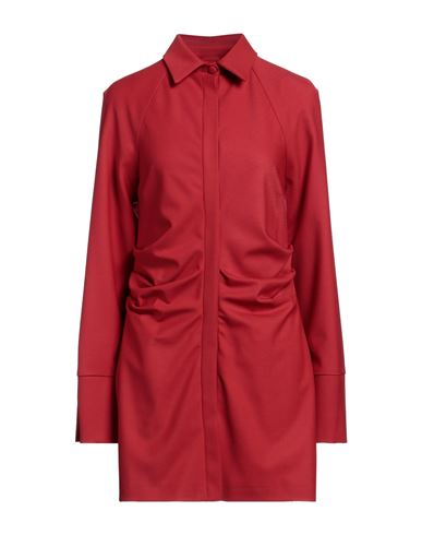 Federica Tosi Woman Mini Dress Red Size 4 Polyester, Virgin Wool, Elastane