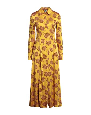 M Missoni Woman Maxi Dress Ocher Size 4 Acetate, Viscose, Elastane In Yellow
