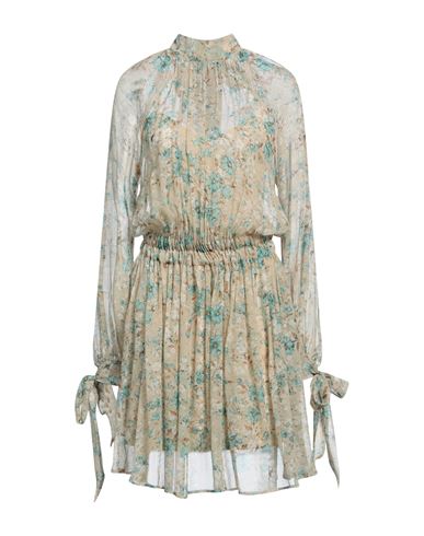 Alessia Zamattio Woman Midi Dress Beige Size 4 Polyester, Elastane