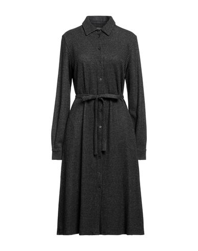 Weekend Max Mara Woman Midi Dress Steel Grey Size Xl Viscose, Polyester, Elastane In Black