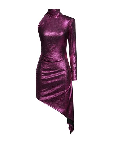 Vanessa Scott Woman Mini Dress Fuchsia Size S Nylon, Metallic Fiber, Elastane In Pink