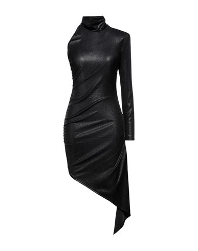 Vanessa Scott Woman Mini Dress Black Size M Nylon, Metallic Fiber, Elastane
