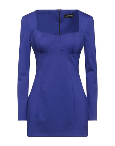 Vanessa Scott Woman Mini Dress Purple Size L Viscose, Polyamide, Elastane