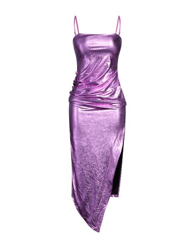 Vanessa Scott Woman Midi Dress Light Purple Size M Polyester, Polyurethane In Pink