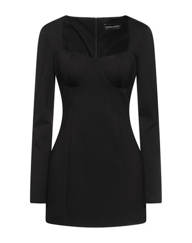 Vanessa Scott Woman Mini Dress Black Size L Viscose, Polyamide, Elastane