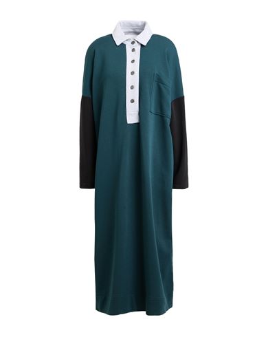 Shop 8pm Woman Midi Dress Dark Green Size M Cotton, Polyester, Elastane