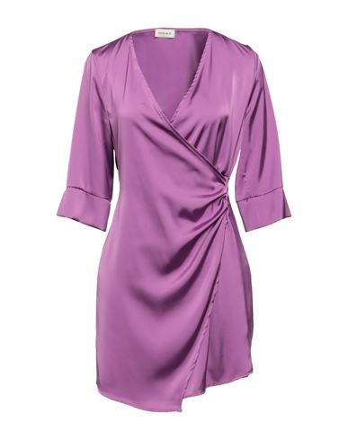 Susy-mix Woman Short Dress Mauve Size M Polyester In Purple
