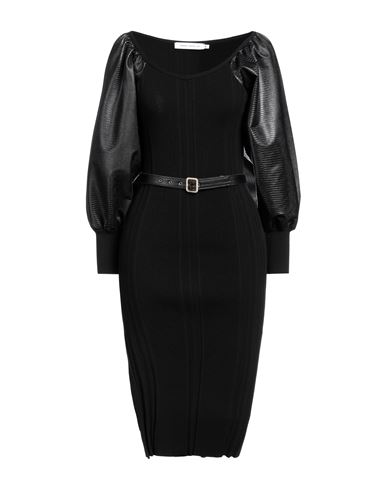 Simona Corsellini Woman Midi Dress Black Size 8 Viscose, Polyester