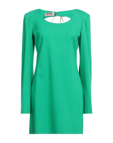Gina Gorgeous Woman Mini Dress Green Size 6 Viscose, Polyamide, Elastane