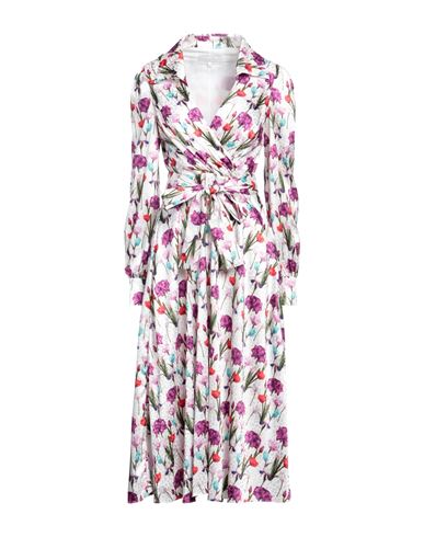 Borgo De Nor Woman Midi Dress Mauve Size 6 Polyester, Elastane In Purple