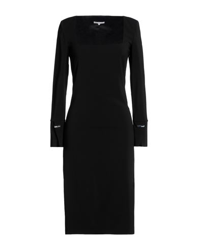 Patrizia Pepe Woman Midi Dress Black Size 6 Polyester, Elastane