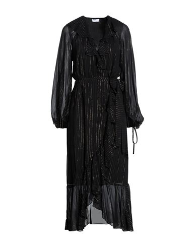 Sfizio Woman Midi Dress Black Size 4 Viscose, Polyester