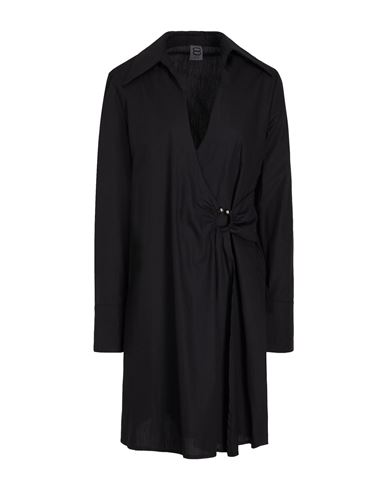 8 By Yoox Organic Cotton Tunic Dress Woman Short Dress Black Size 12 Cotton