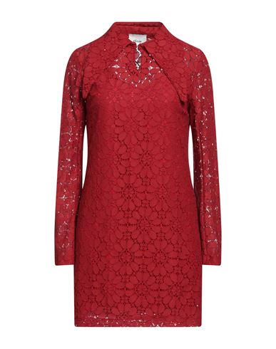 Dixie Woman Mini Dress Red Size M Cotton, Viscose, Polyamide