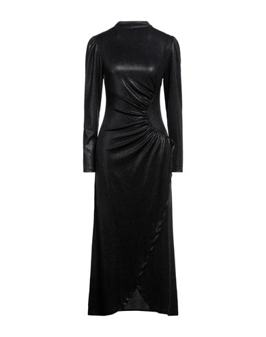 Vanessa Scott Woman Maxi Dress Black Size M Nylon, Metallic Fiber, Elastane