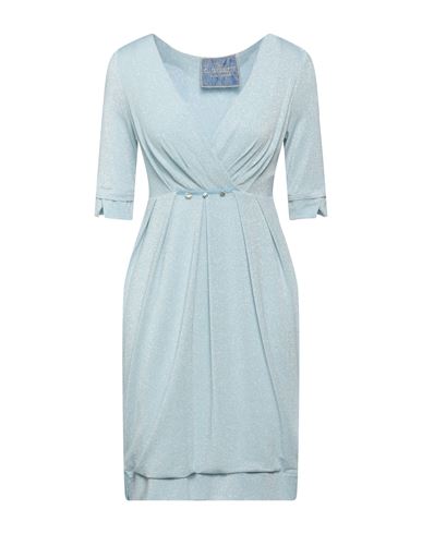 Elisa Cavaletti By Daniela Dallavalle Woman Mini Dress Sky Blue Size 10 Viscose, Polyester, Polyamid