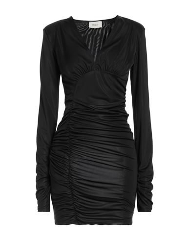 Vicolo Woman Mini Dress Black Size M Polyester, Elastane