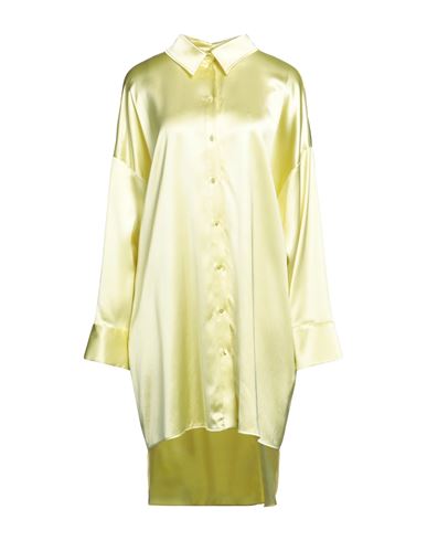 Msgm Woman Mini Dress Light Yellow Size 8 Viscose, Elastane