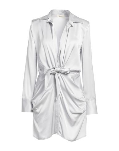 Vicolo Woman Short Dress Light Grey Size M Viscose In White