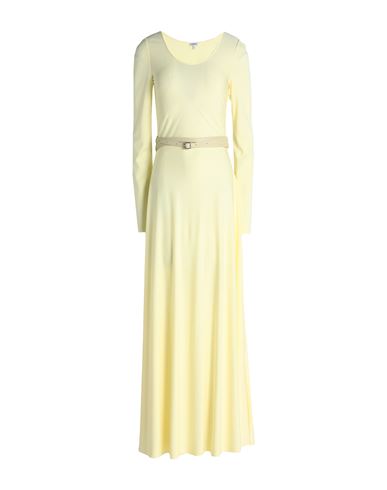 Shop Loewe Woman Maxi Dress Light Yellow Size 4 Viscose, Lambskin