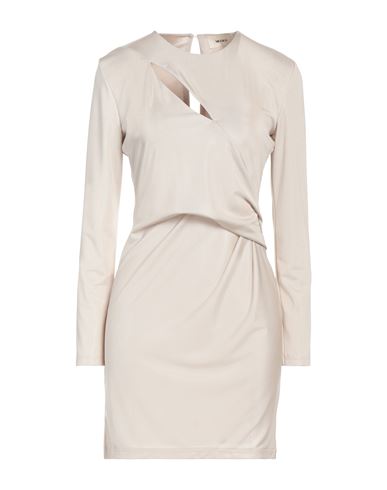 Vicolo Woman Mini Dress Cream Size L Polyester, Elastane In White