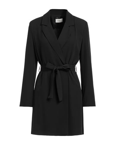 Vicolo Woman Overcoat & Trench Coat Black Size M Polyester, Elastane