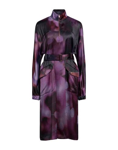 Agnona Woman Midi Dress Dark Purple Size 6 Viscose, Wool