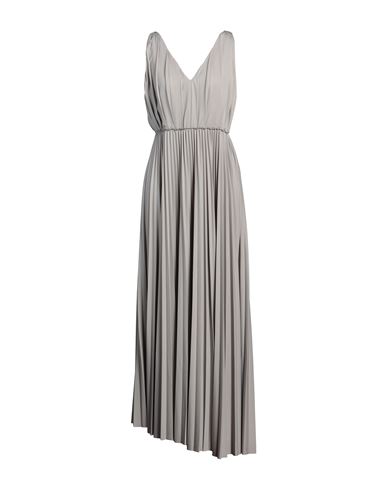 Fabiana Filippi Woman Maxi Dress Light Grey Size 8 Polyester, Wool, Brass In Grey
