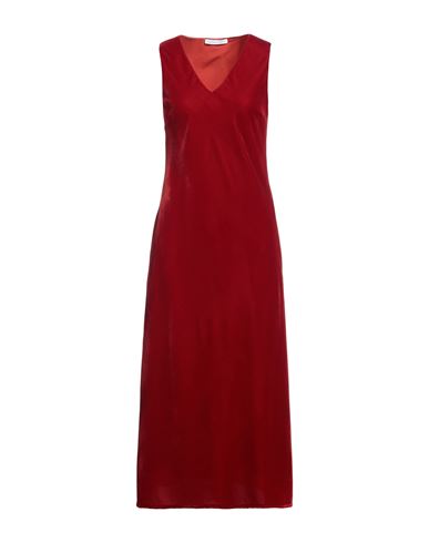 Caractere Caractère Woman Maxi Dress Brick Red Size 6 Polyester