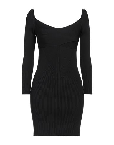 Pinko Woman Mini Dress Black Size L Viscose, Polyamide