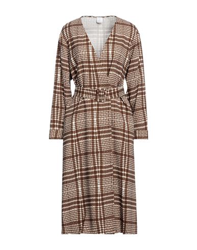 Eleventy Woman Midi Dress Brown Size 2 Viscose, Elastane