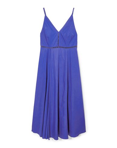 Cos Woman Midi Dress Bright Blue Size 14 Cotton