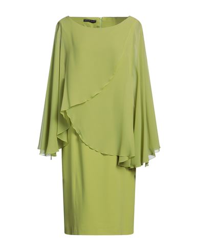 Botondi Milano Botondi Couture Woman Midi Dress Acid Green Size 12 Silk, Acetate, Viscose, Polyester
