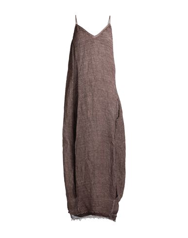 Shop Un-namable Woman Maxi Dress Brown Size 4 Linen, Silk, Viscose