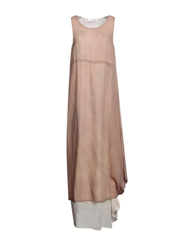 Un-namable Woman Maxi Dress Sand Size 8 Wool, Silk, Cotton In Beige