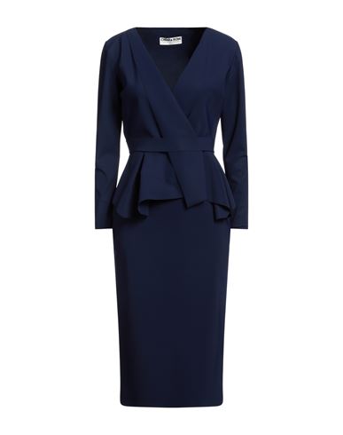 Shop Chiara Boni La Petite Robe Woman Midi Dress Midnight Blue Size 10 Polyamide, Elastane