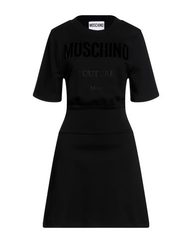 Moschino Woman Short Dress Black Size 12 Cotton