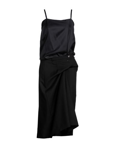Maison Margiela Woman Midi Dress Black Size 4 Wool, Mohair Wool, Silk