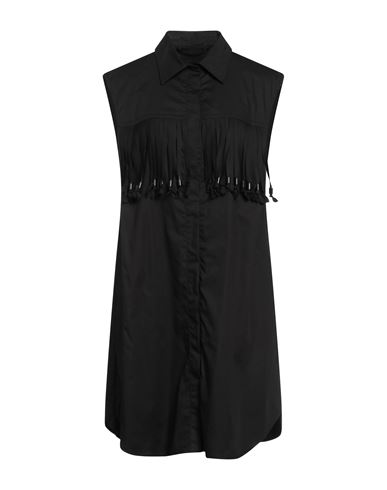 Dondup Woman Mini Dress Black Size 6 Cotton, Elastane
