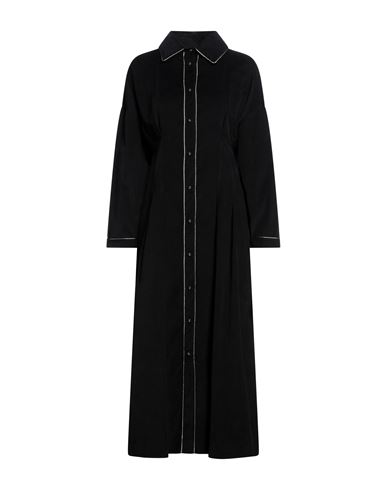 Shirtaporter Woman Long Dress Black Size 6 Cotton