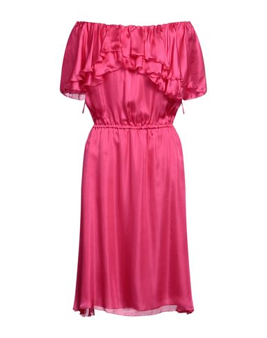 Blumarine Woman Midi Dress Fuchsia Size 4 Silk In Pink