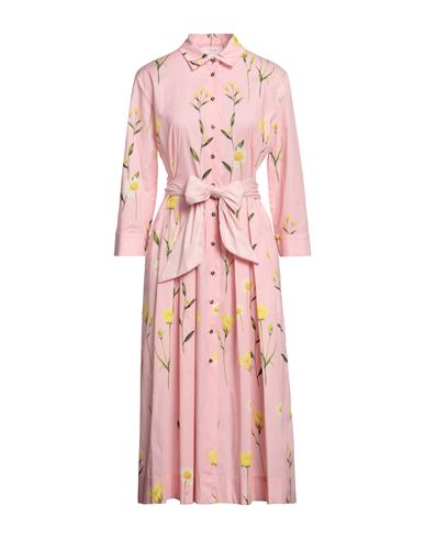 Clips More Woman Midi Dress Pink Size 6 Cotton, Elastane