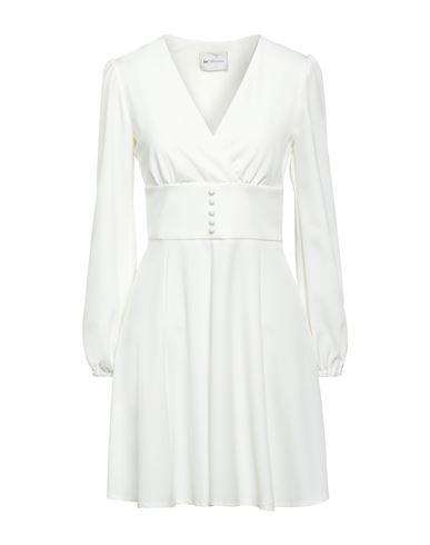 Be Blumarine Woman Mini Dress Cream Size 4 Polyester, Elastane In White