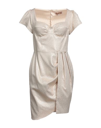Kocca Woman Mini Dress Gold Size M Polyester, Polyamide, Metallic Fiber